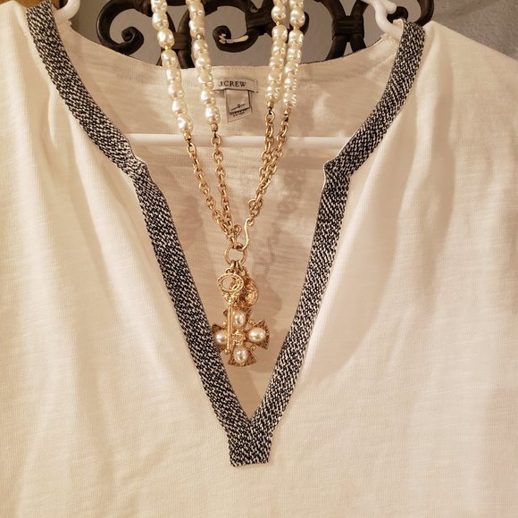 J.CREW White Tunic 100% Cotton Dress.  M - Picture 5 of 6